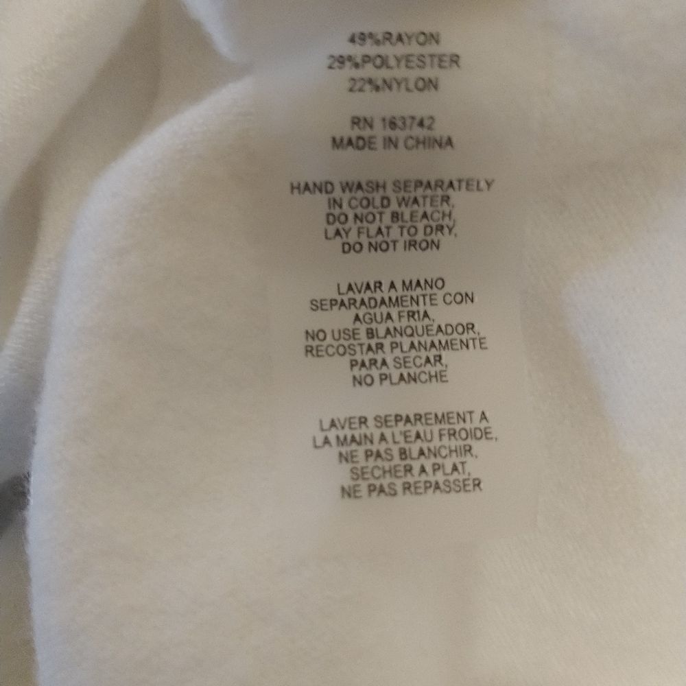 Aaeda hooded white pullover sweater sweatshirt size S - Picture 4 of 5
